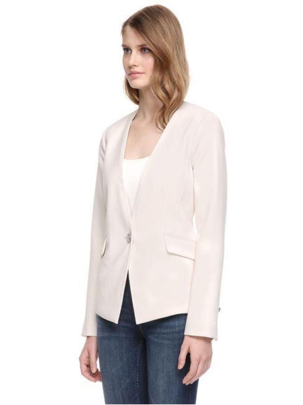 Soia & Kyo Imma Collarless Blazer in Shell